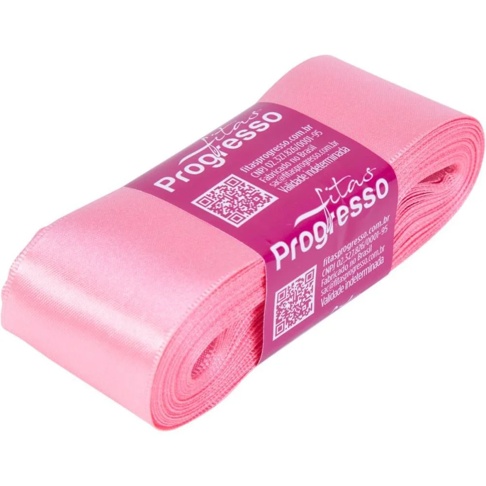 Fita De Cetim 38Mm 10M. Rosa Petala 009 Fitas Progresso - imagem 2