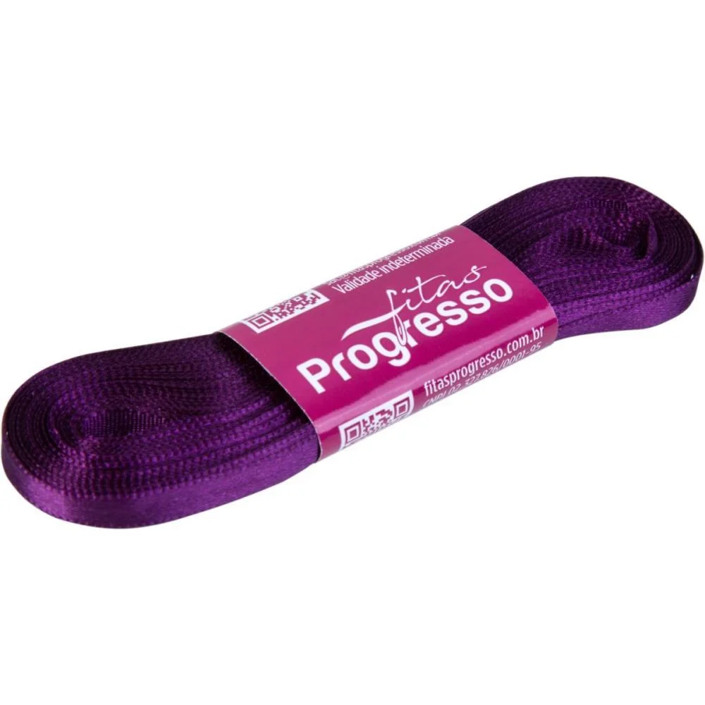 Fita De Cetim 07Mm 10M. Violeta 675 Fitas Progresso - imagem 2