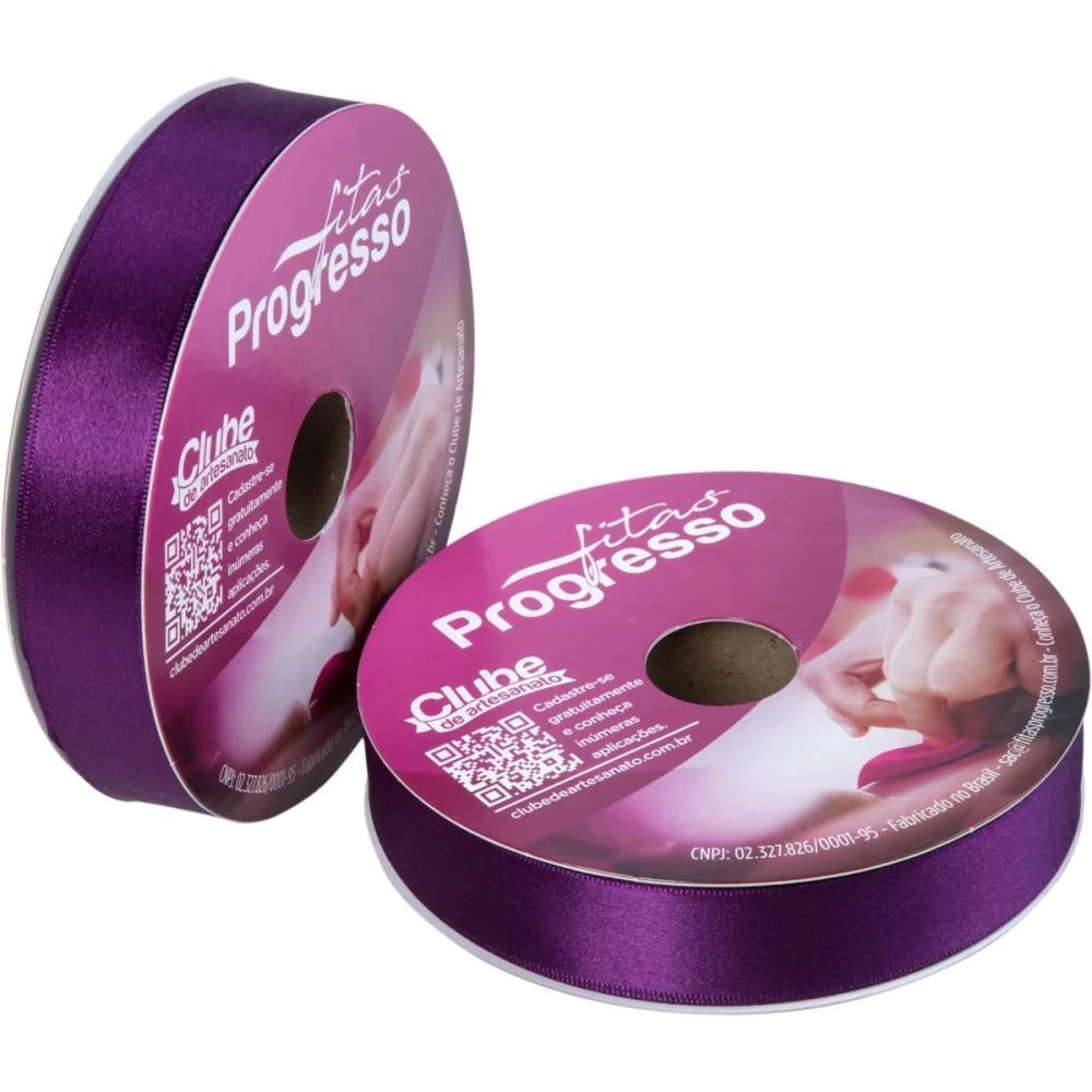 Fita De Cetim 22Mm 10M. Violeta 675 Fitas Progresso - imagem 2