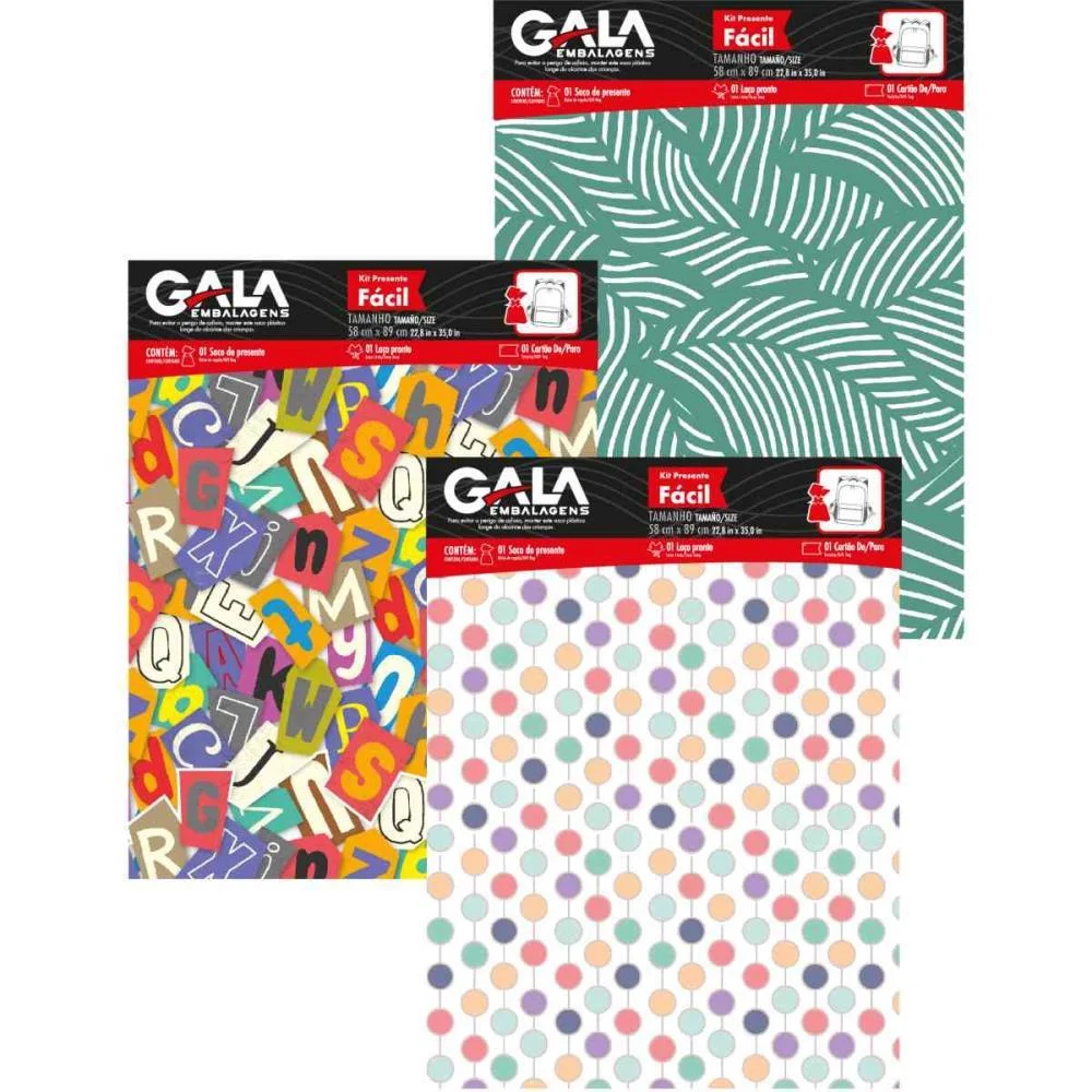 Saco Metalizado 60X90Cm Saco+Laco 58X89Cm Sort.bl.c/1U Gala Embalagens (Pct.c/20) - imagem 2