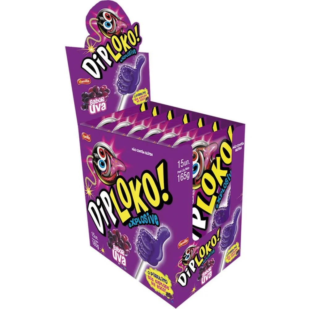 Doce Dip Loko Explosive Uva Danilla Foods C/ 15 Unidades - imagem 4