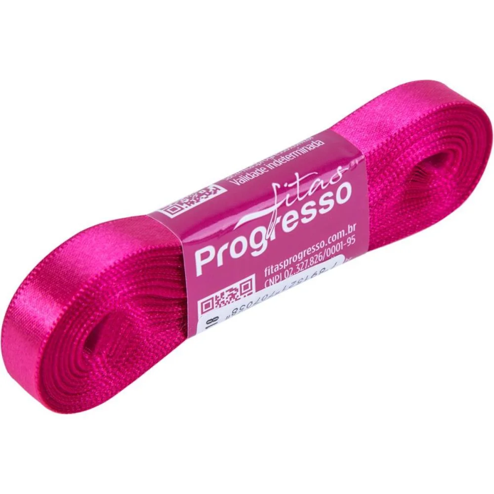 Fita De Cetim 10Mm 10M. Pink 303 Fitas Progresso - imagem 3