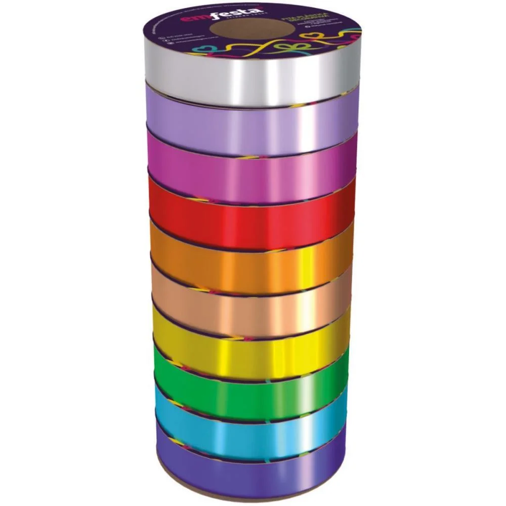 Fita Poli Lisa 15Mmx50M Cores Sortidas Emfesta (Pct.c/10) - imagem 3