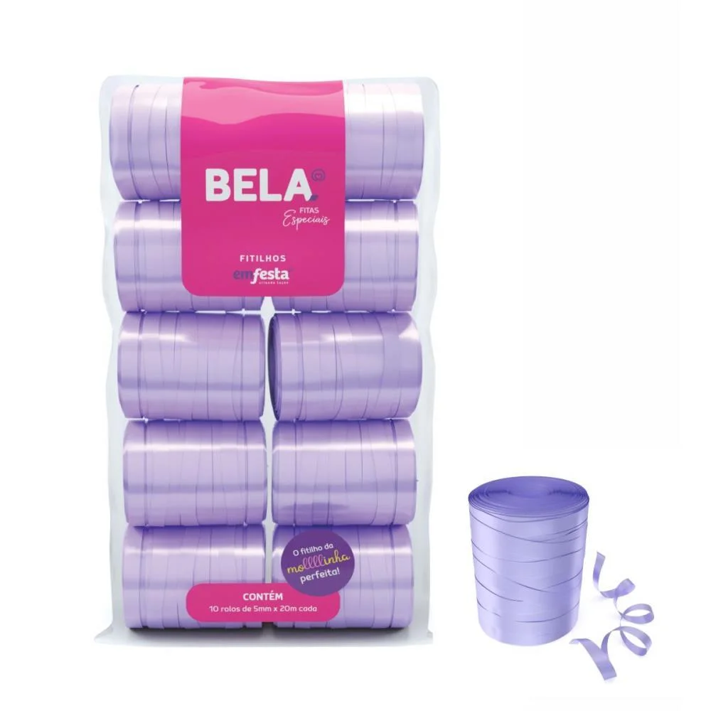 Fitilho 5Mmx50M Lilas Emfesta (Pct.c/10) - imagem 3