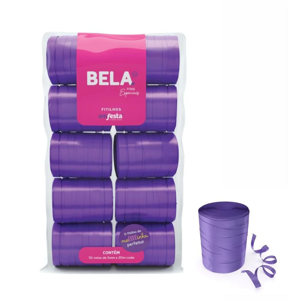 Fitilho 5Mmx50M Violeta Emfesta (Pct.c/10) - imagem 2