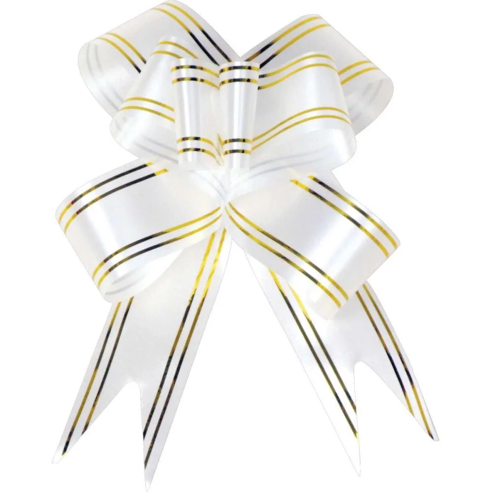 Laco Pronto Decorado 30Mmx48Cm Branc.fio Dourado Gala Embalagens (Pct/120) - imagem 3