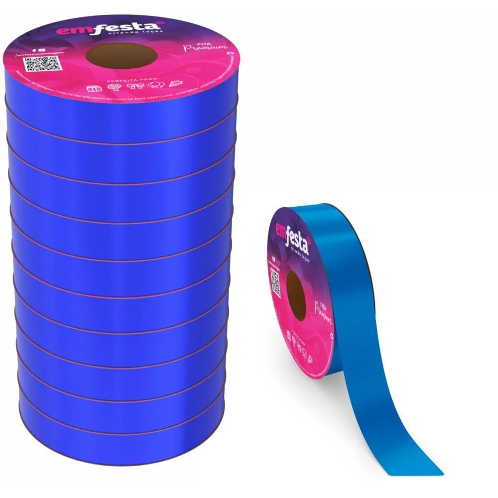 Fita Poli Lisa 15X50M Azul Royal Emfesta (Pct.c/10) - imagem 3