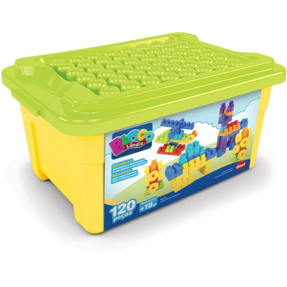 Brinquedo Para Montar Super Caixa Divertida 120Pecas Dismat - imagem 3