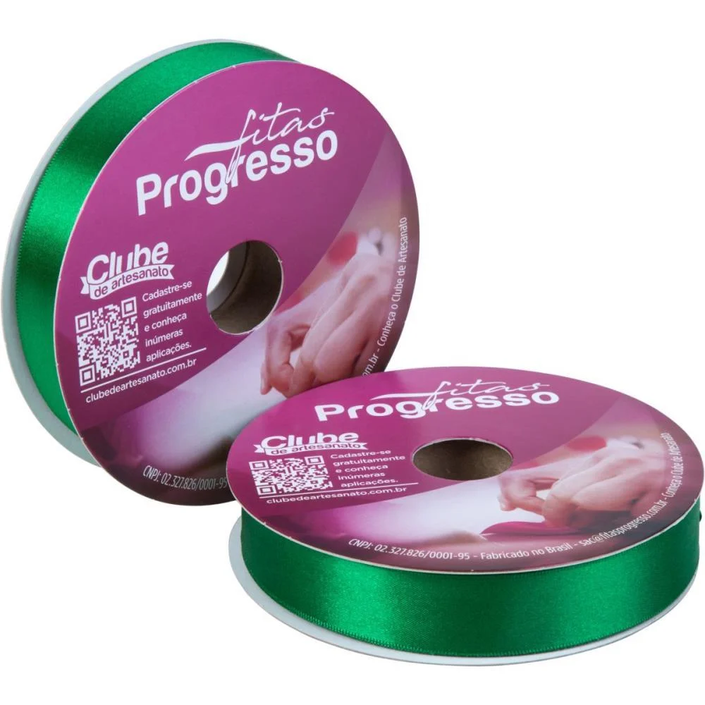 Fita De Cetim 22Mm 50M. Verde Bandeira 217 Fitas Progresso (Rolo) - imagem 2