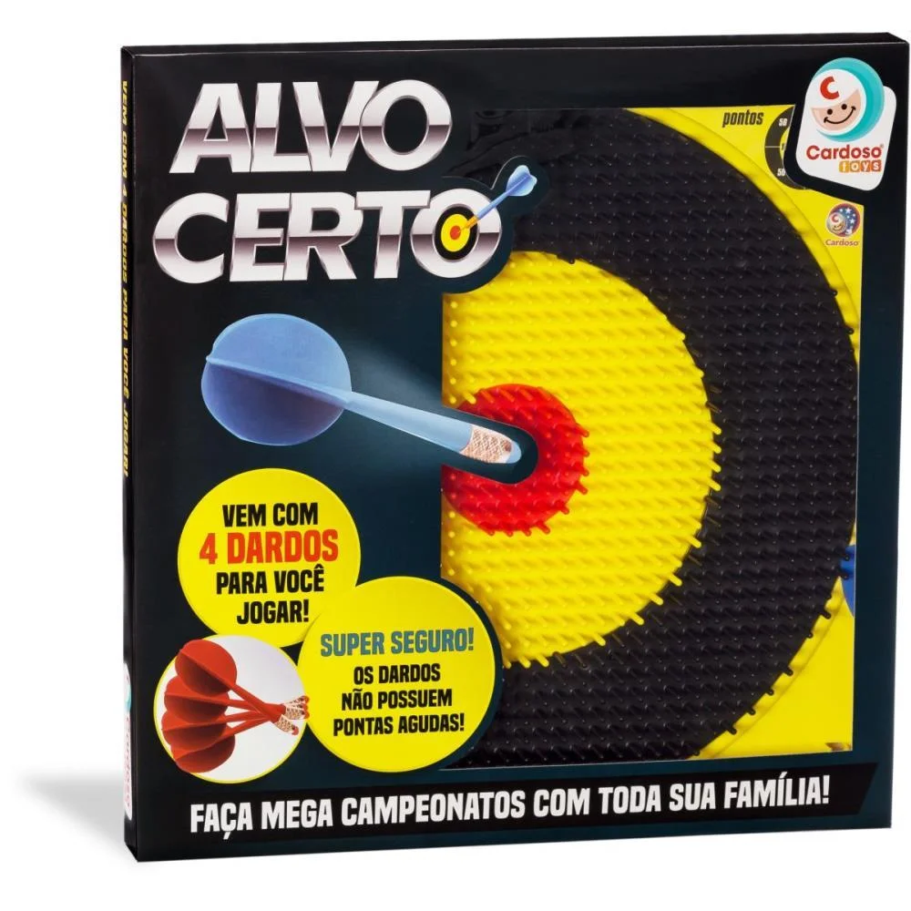 Lancador Alvo Certo C/4 Dardos Cardoso Toys - imagem 2