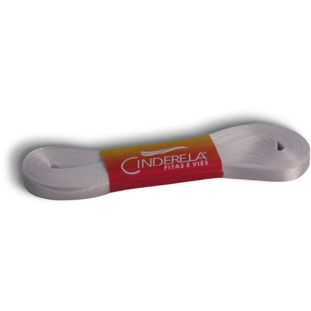 Fita De Cetim 07Mm 10M. Branco Cinderela - imagem 2