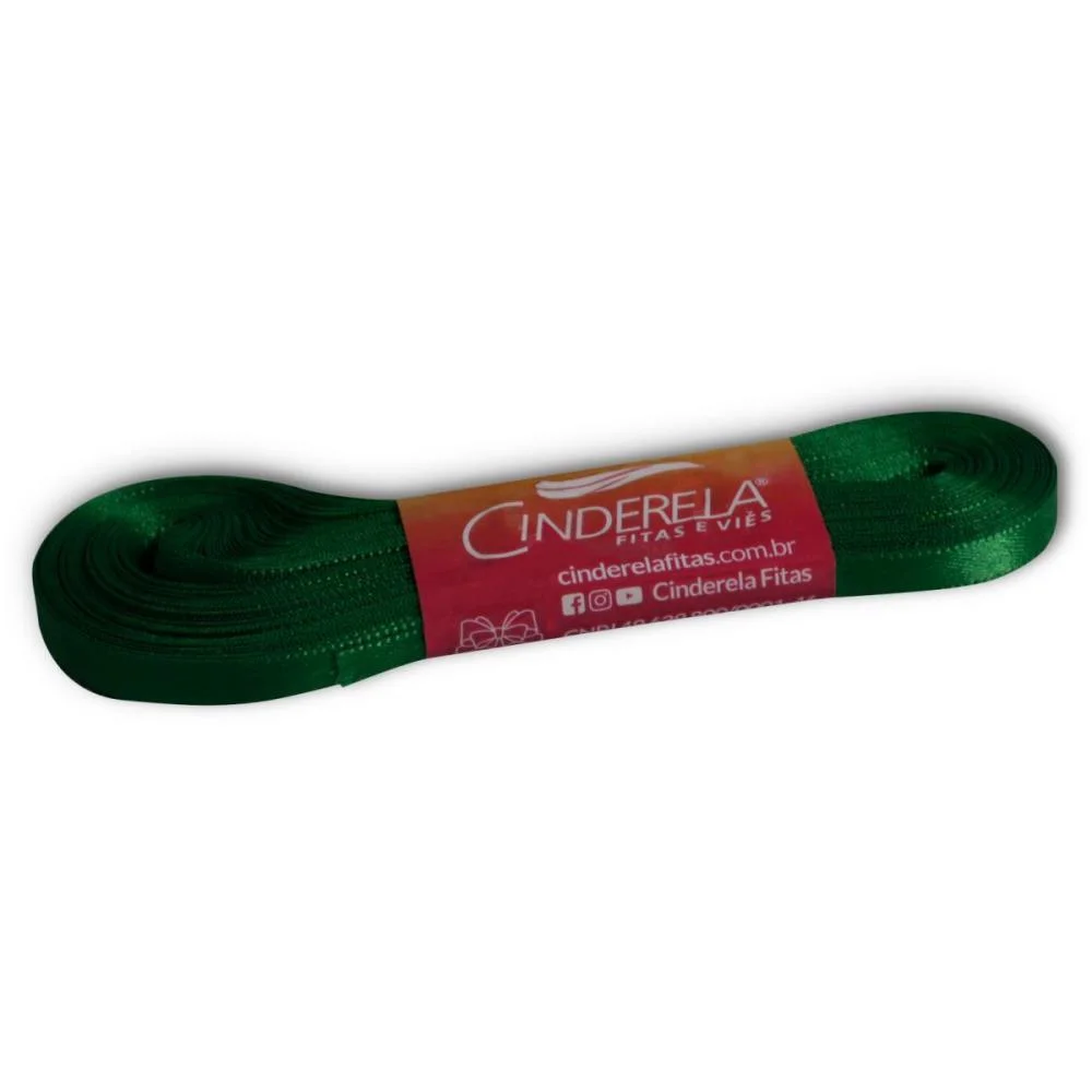 Fita De Cetim 07Mm 10M. Verde Bandeira Cinderela - imagem 2