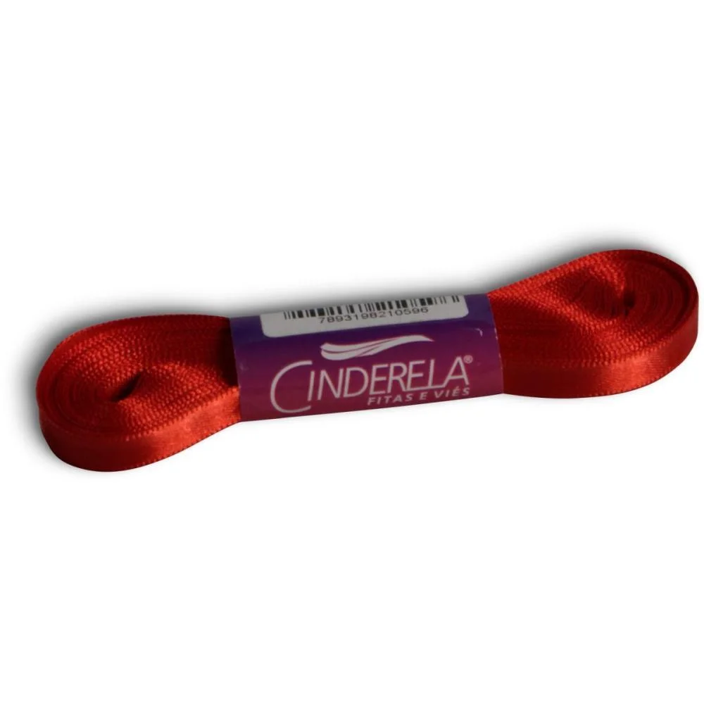 Fita De Cetim 07Mm 10M. Vermelho Paixao Cinderela - imagem 3