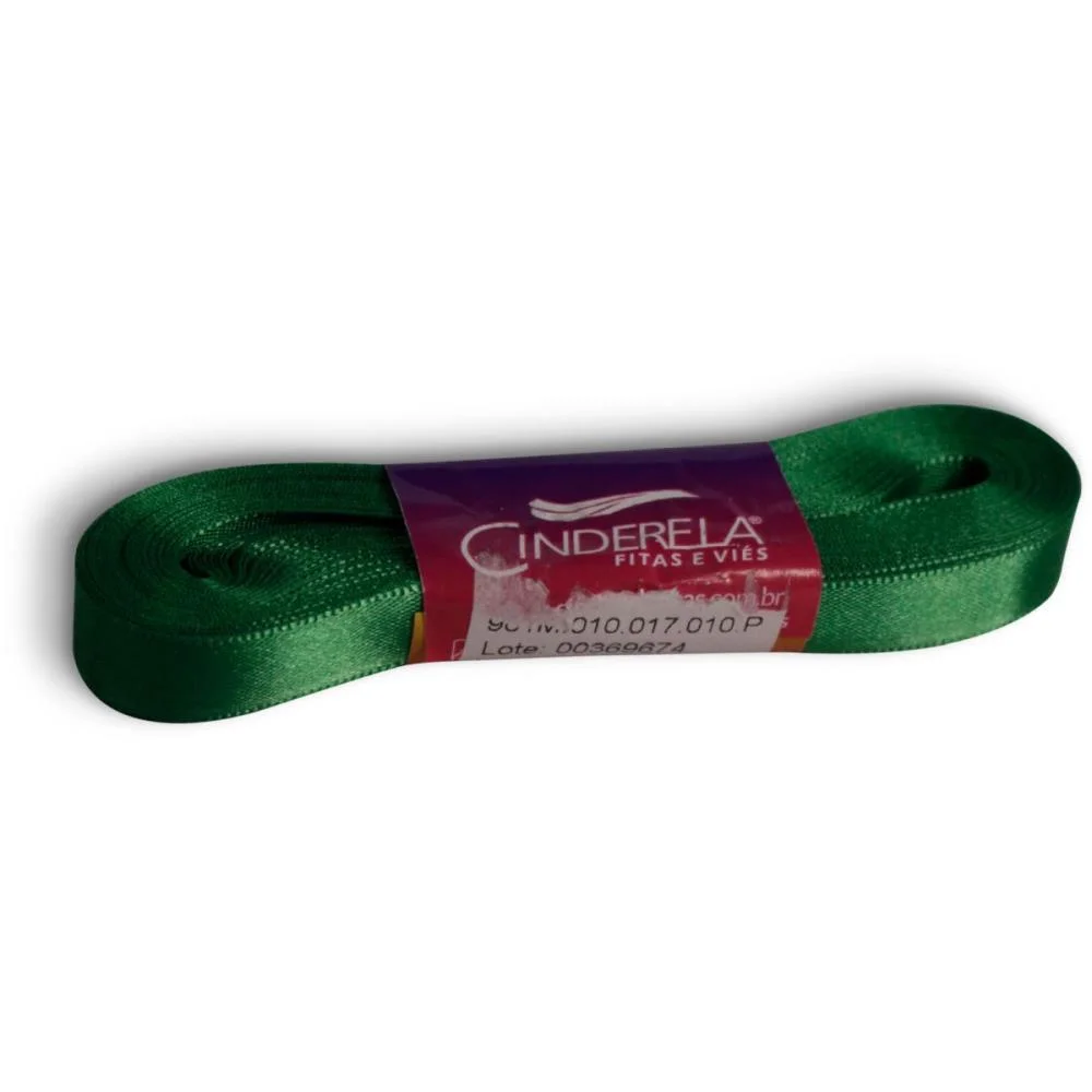 Fita De Cetim 10Mm 10M. Verde Bandeira Cinderela - imagem 3