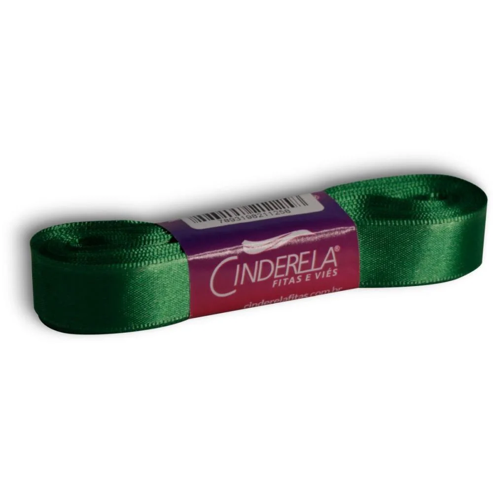 Fita De Cetim 15Mm 10M. Verde Bandeira Cinderela - imagem 3