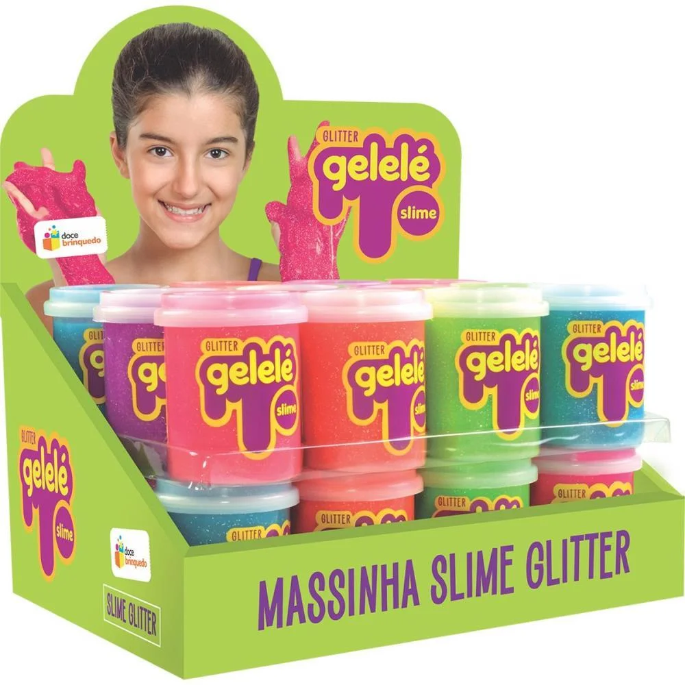 Slime Gelelé Pote Glitter 152G Doce Brinquedo C/ 24 Unidades - imagem 2