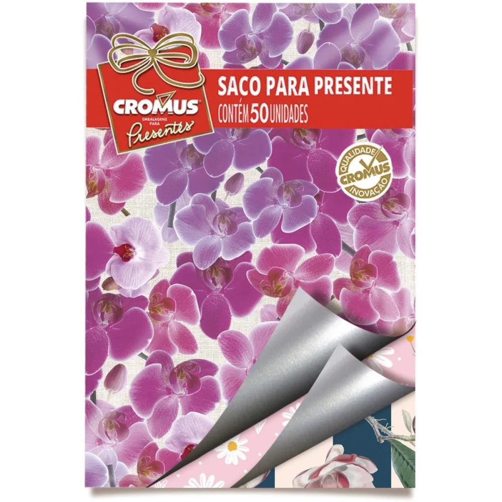 Saco Metalizado 25X37Cm Feminino (S) Cromus (Pct.c/50) - imagem 3