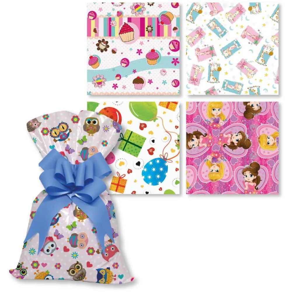 Saco Metalizado 25X37Cm Infantil Feminino 25X35Cm (S) Gala Embalagens (Pct.c/50) - imagem 2