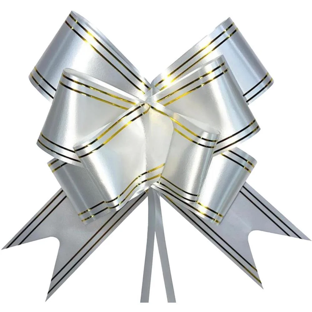Laco Pronto Decorado 45Mmx71Cm Branco Fio Dourado Make+ C/ 100 Unidades - imagem 2