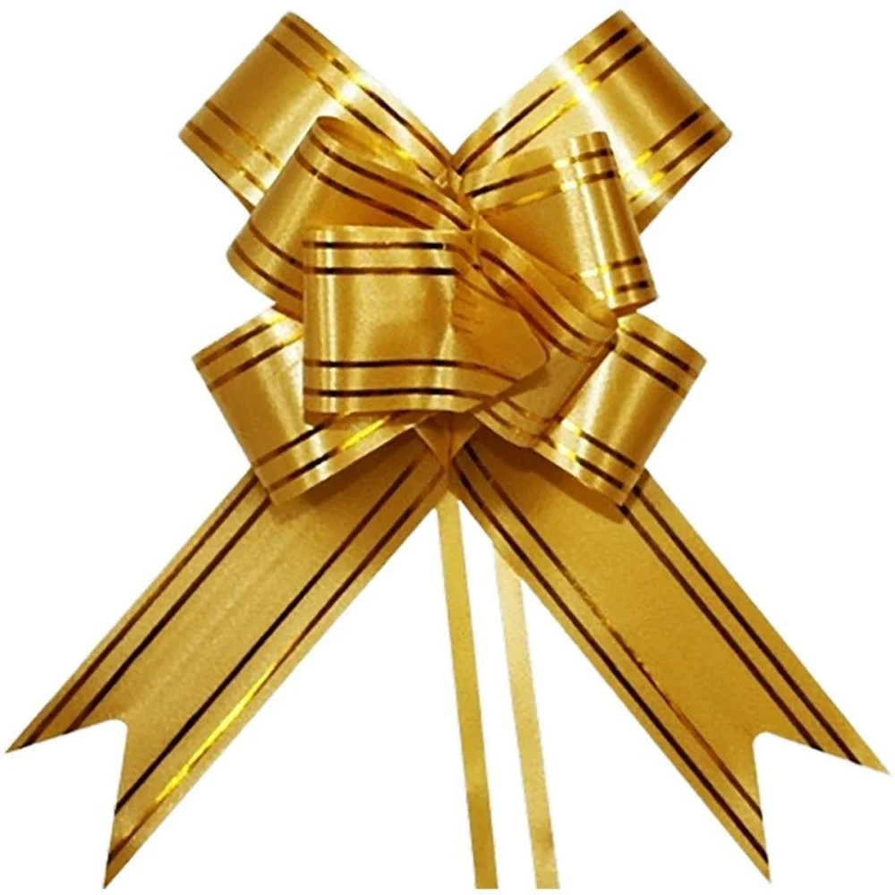 Laco Pronto Decorado 11Mmx20,5Cm Amarelo Fio Dourad Make+ C/ 200 Unidades - imagem 2