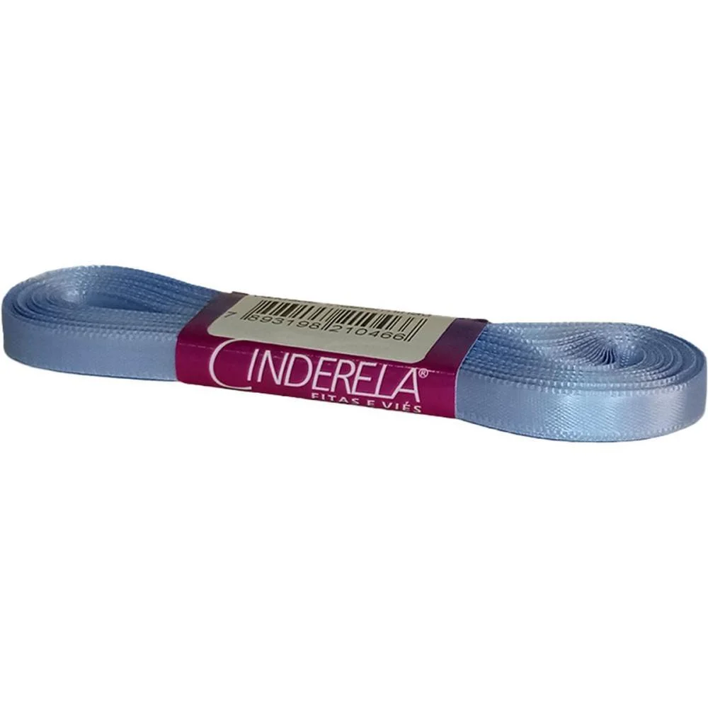 Fita De Cetim 07Mm 10M. Azul Celeste Cinderela - imagem 2