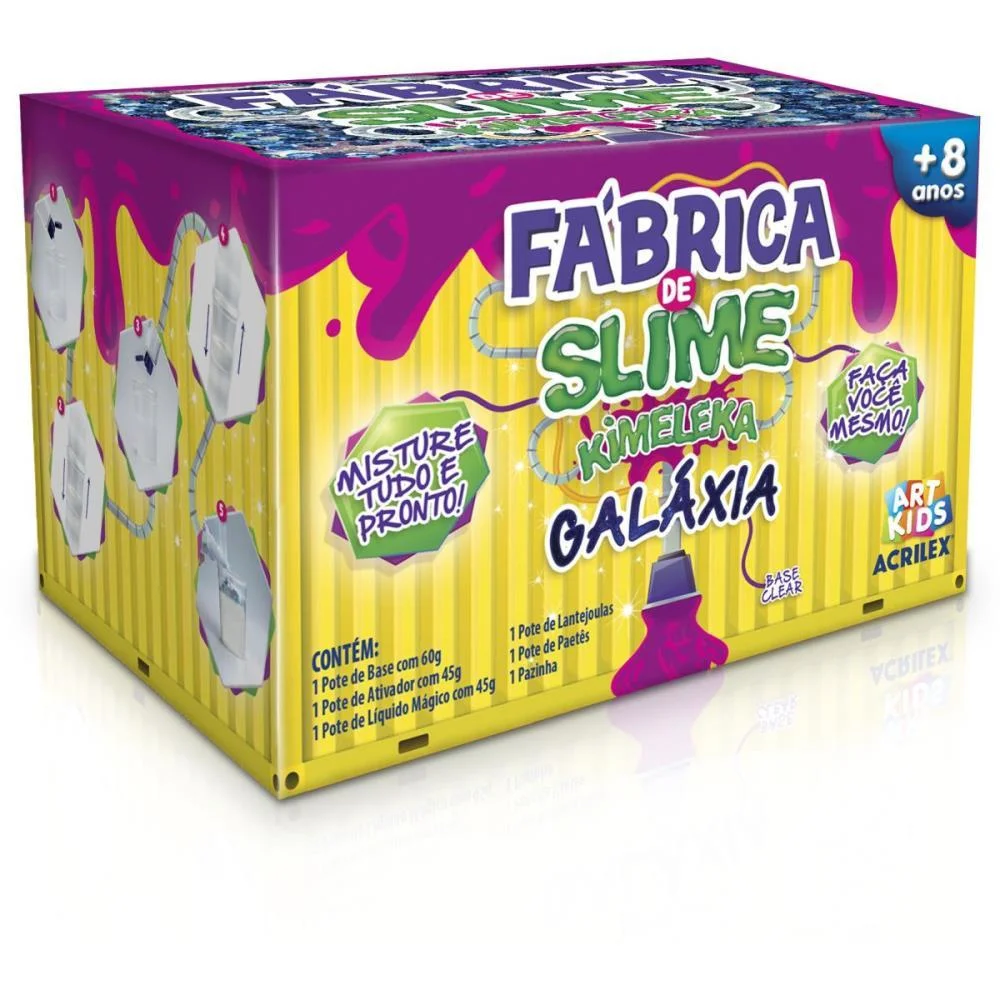Slime Kimeleka Galaxia Fabrica Slime Acrilex (Cx.c/04) - imagem 2