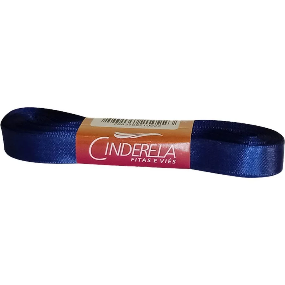Fita De Cetim 10Mm 10M. Azul Marinho Cinderela - imagem 2