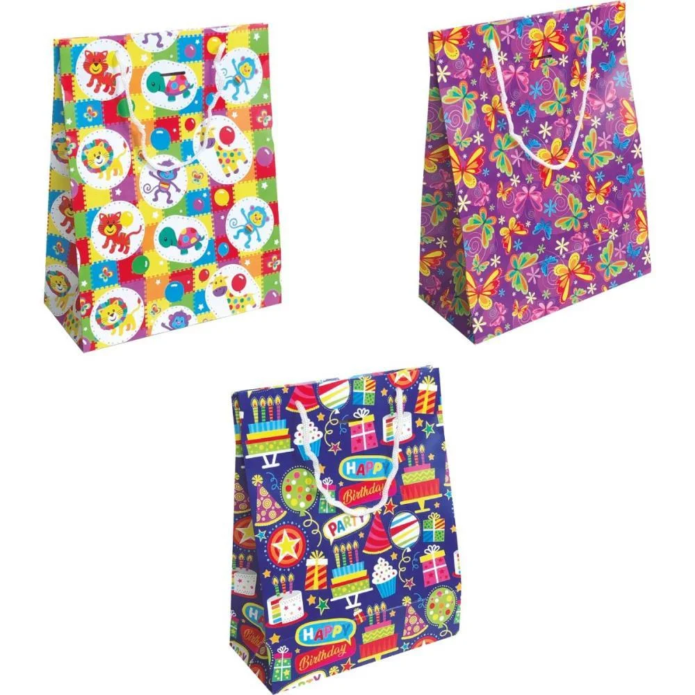 Sacola Para Presente Decorada Festas M 27X21X10Cm (S) Cristina (Pct.c/10) - imagem 3