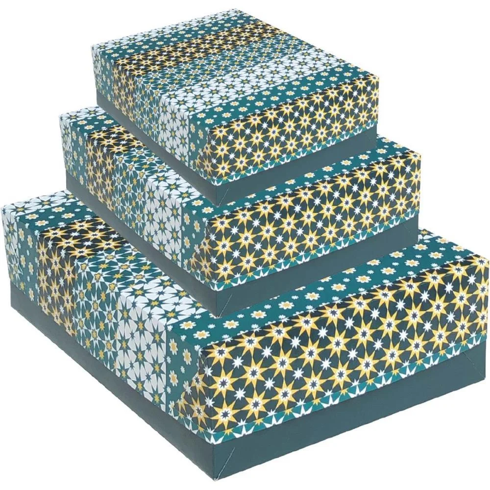 Caixa Para Presente Com Tampa Md 26X19X7,5 Arabesco (S) Cristina (Pct.c/16) - imagem 4