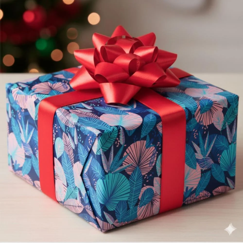 Papel Presente Bobina Couche 60Cm. Mod.238 Flores Diversas Gessele (Bo-100Mts) - imagem 3