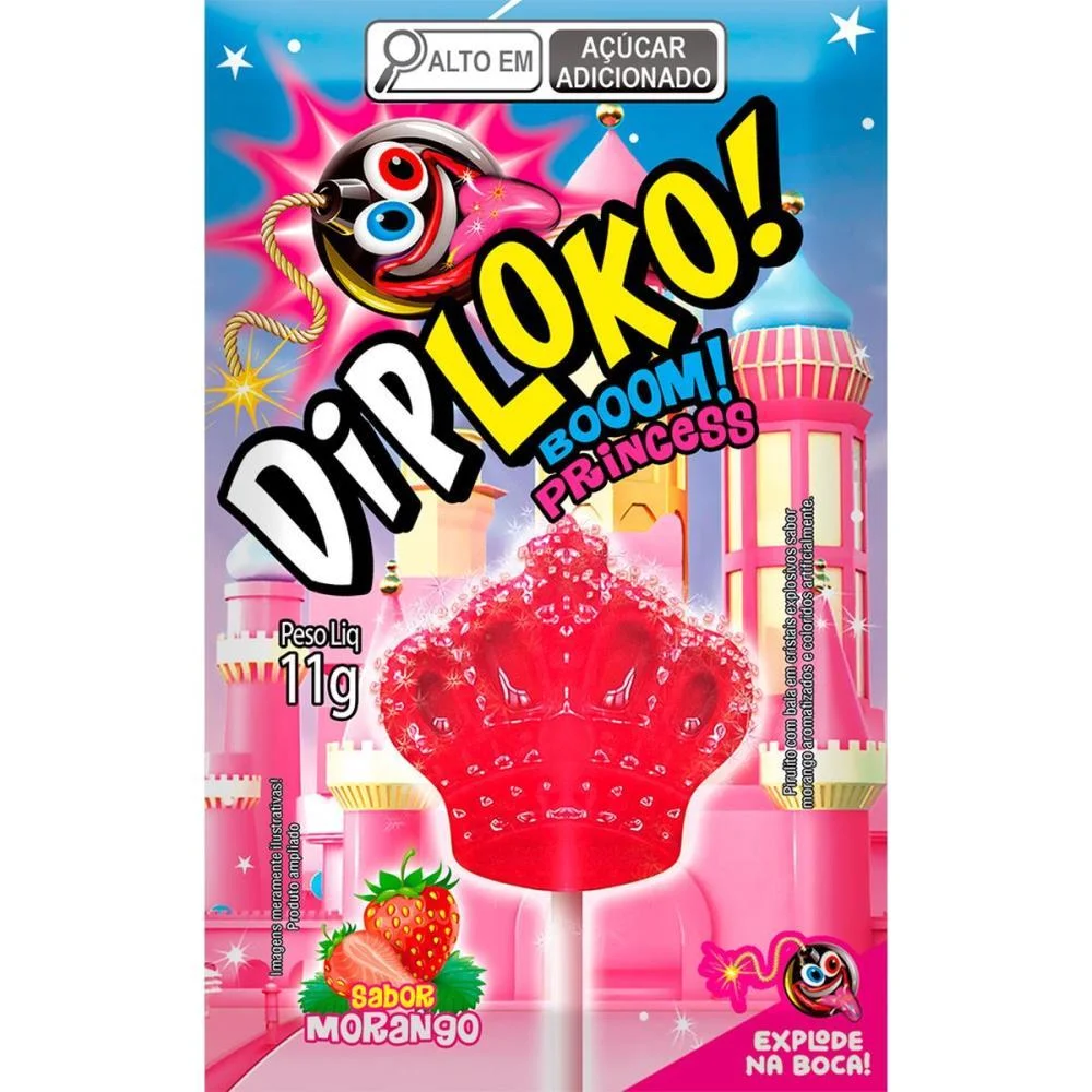 Doce Dip Loko Boom Princesas Danilla Foods C/ 15 Unidades - imagem 4