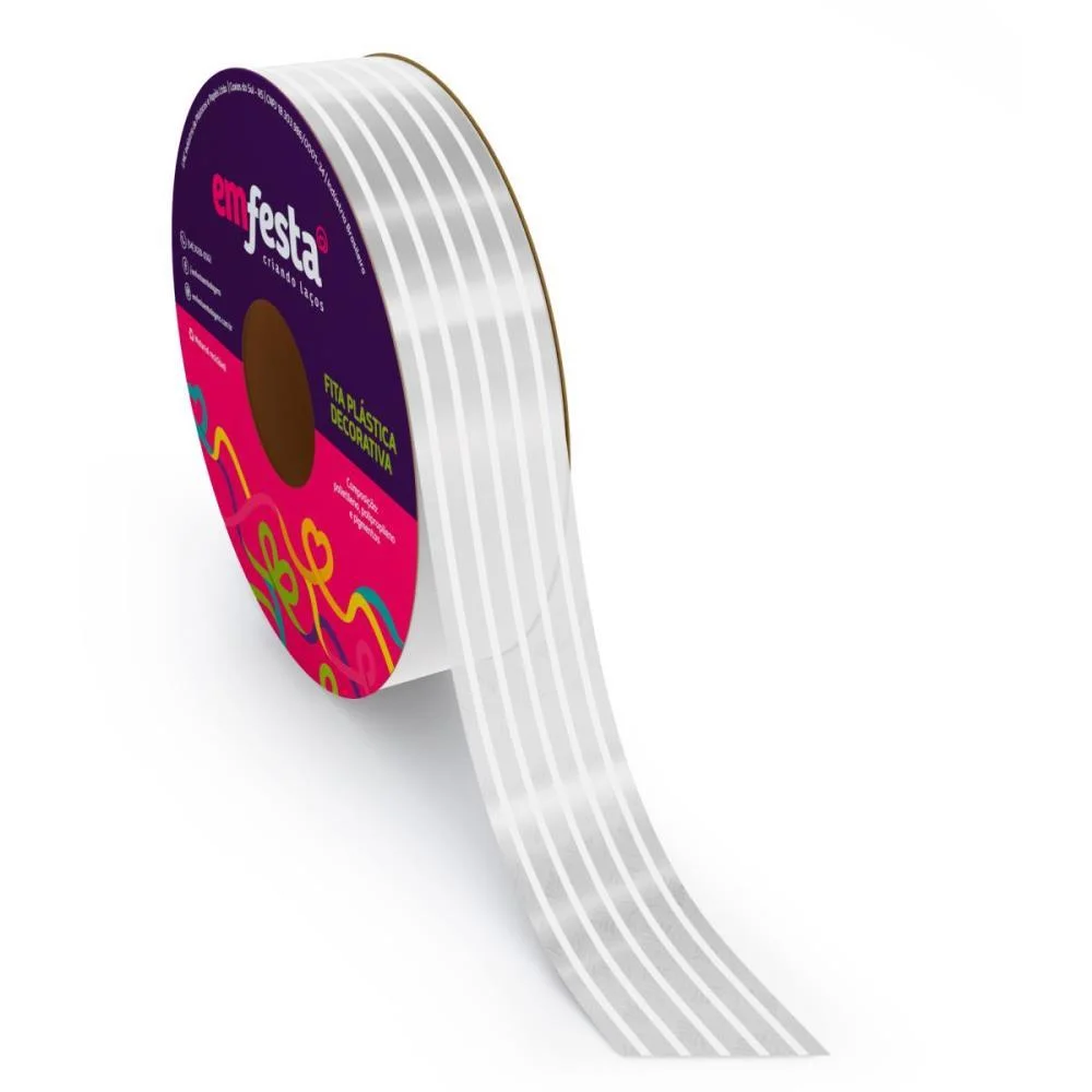 Fita Poli Decorada 30Mmx30M Cristalle (S) Emfesta (Pct.c/05) - imagem 4