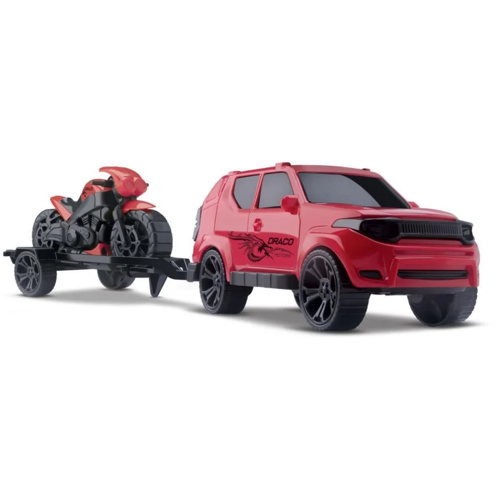 Carrinho Jeep Draco C/ Moto Cores Sort. Orange Toys - imagem 4