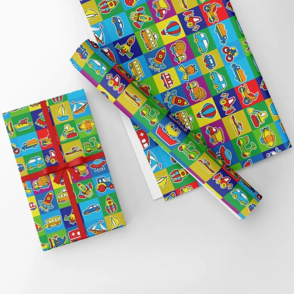 Papel Presente Bobina Couche 40Cm. Mod.124 Brinquedos Gessele (Bo-100Mts) - imagem 3