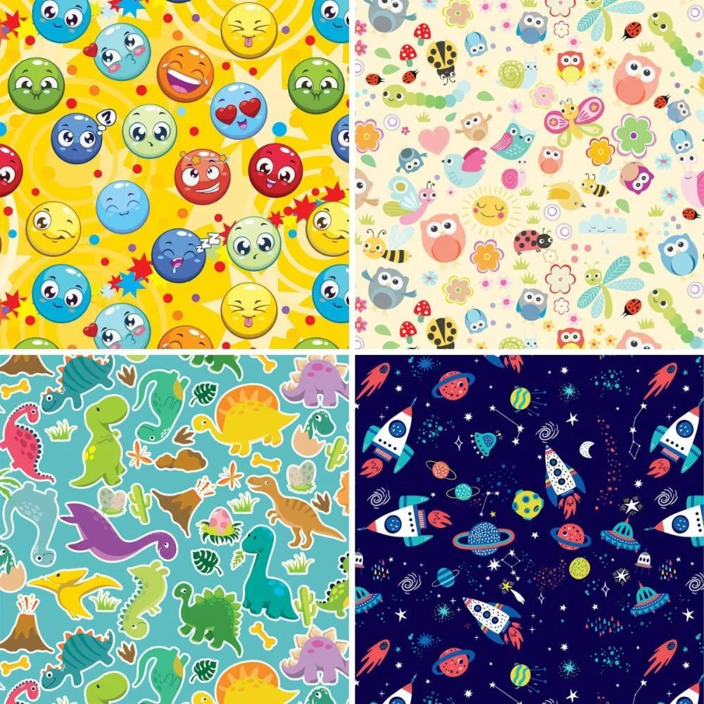 Papel Presente 50X60Cm Couche Fantasia Infantil Ii 4Mod.(S) Gessele (Pct.c/40) - imagem 2