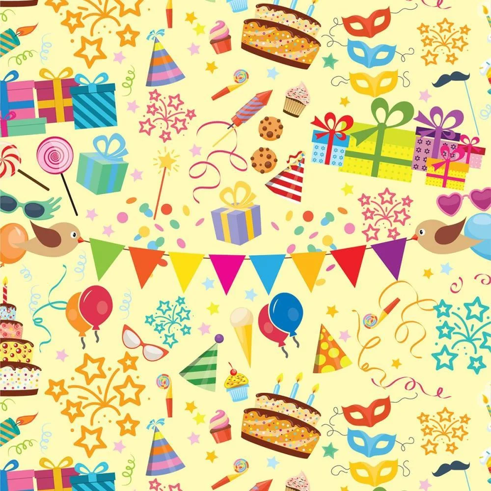 Papel Presente Bobina Couche 60Cm. Mod.155 Festa/Presentes Gessele (Bo-100Mts) - imagem 2