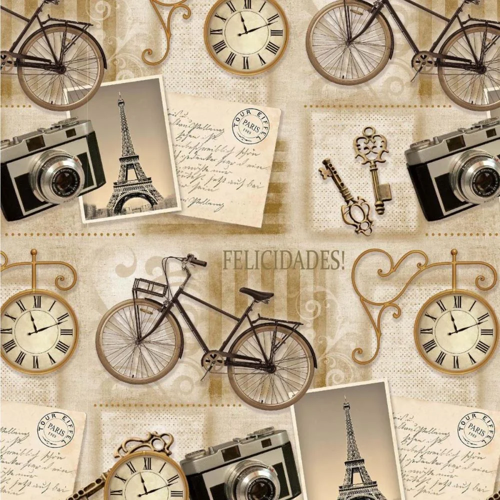 Papel Presente Bobina Couche 60Cm. Mod.245 Vintage Gessele (Bo-100Mts) - imagem 5