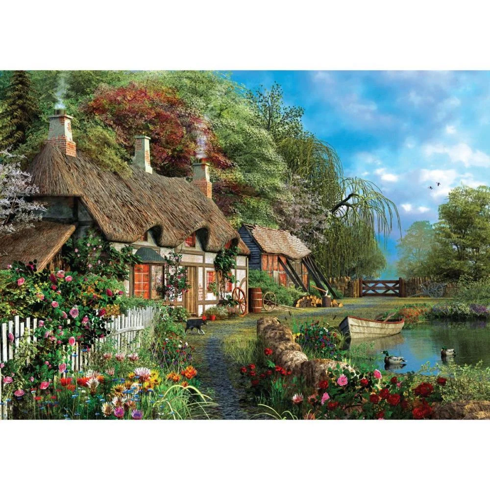 Quebra-Cabeca Cartonado Casa No Lago 1000 Pcs Grow - imagem 4