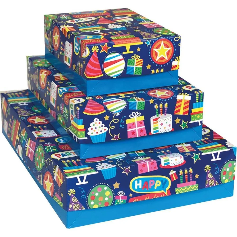 Caixa Para Presente Com Tampa Festas Pq 19X14,5X7,5 Sortido Cristina (Pct.c/20) - imagem 4