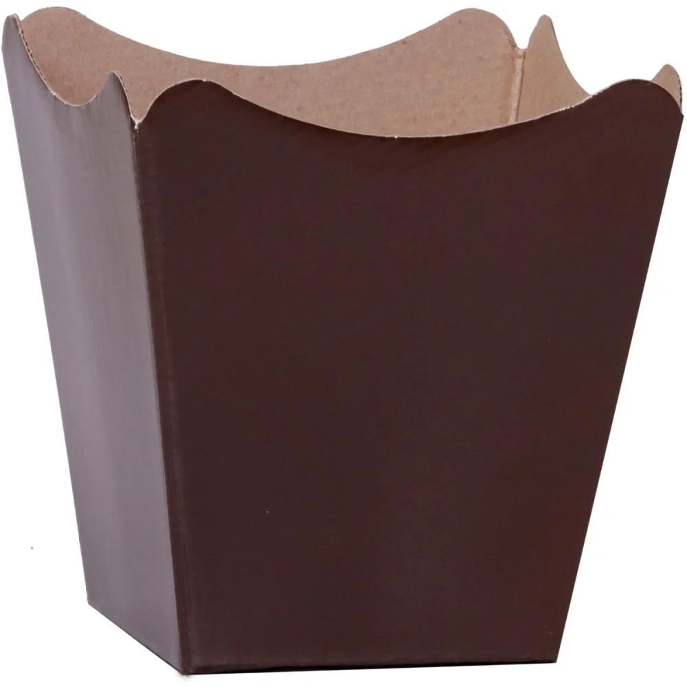 Cachepot Paper Liso Pote 15 Marrom 16X17X11Cm Xingo Embalagens (Pct.c/10) - imagem 2