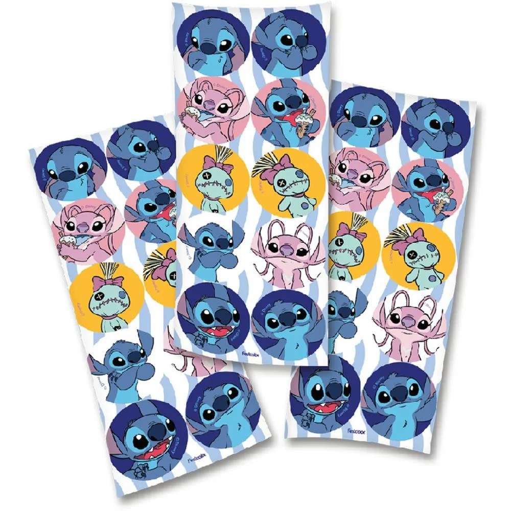 Adesivos Decorados Stitch New 9,5X23Cm C/30Un Festcolor (Cartela) - imagem 3