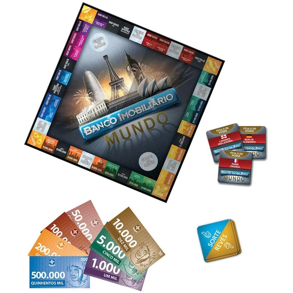 Jogo De Tabuleiro Banco Imobiliario Mundo Estrela - imagem 4
