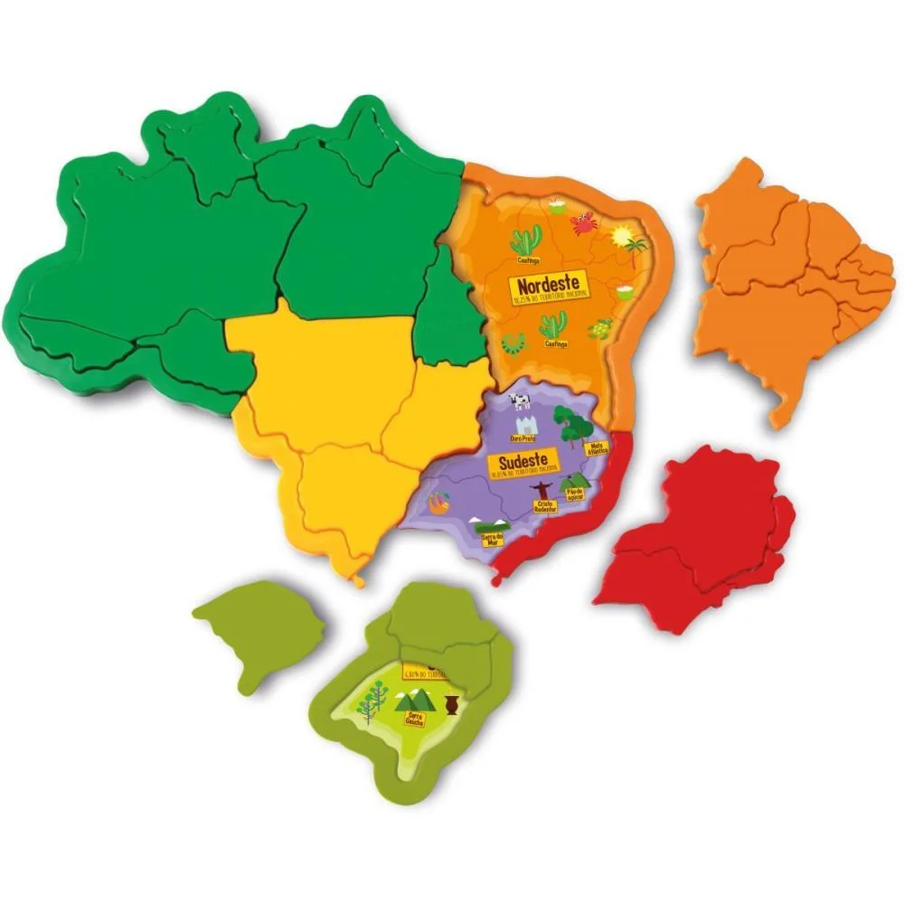 Brinquedo Para Montar Mapa Do Brasil Elka - imagem 5