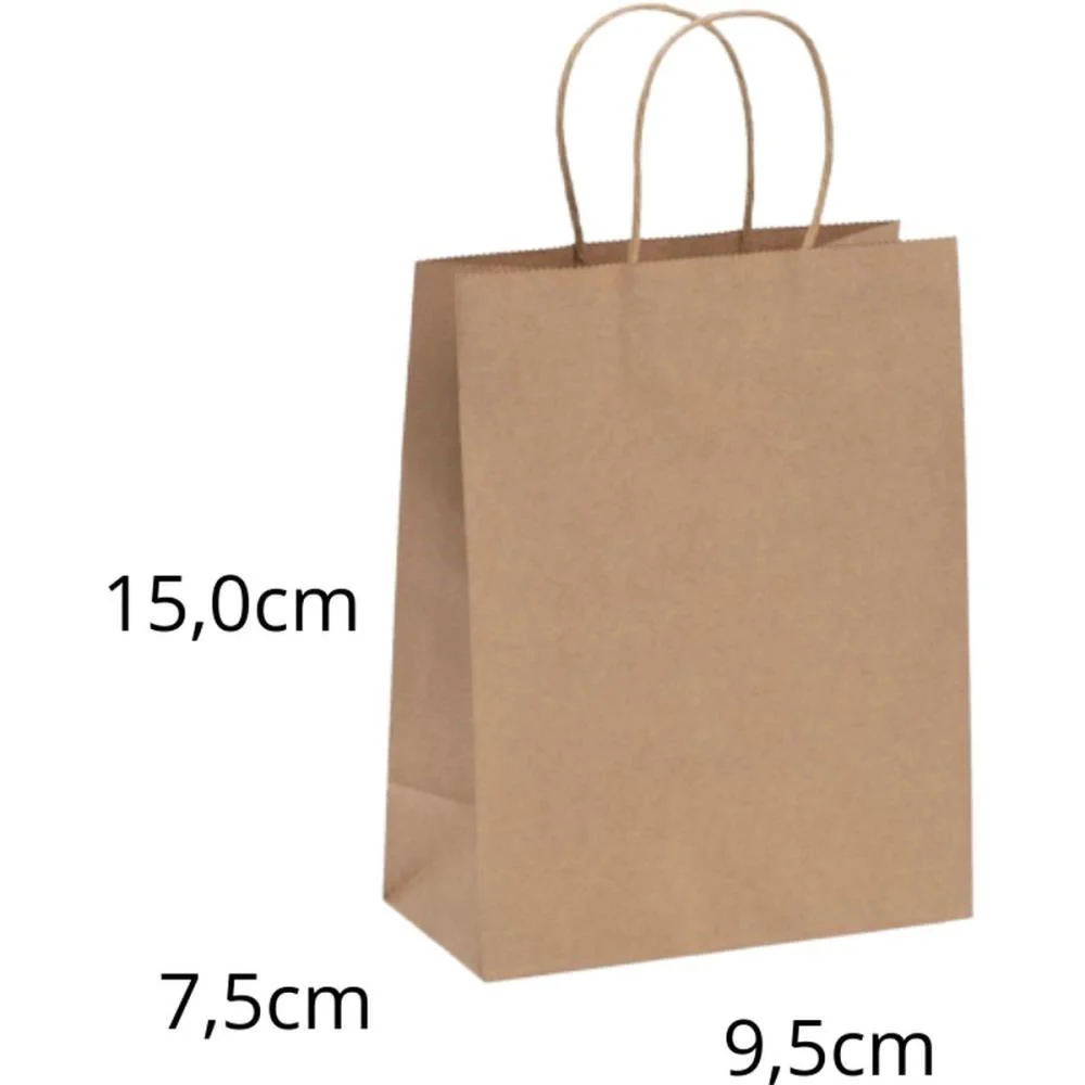 Sacola Para Presente Kraft Mini 15X9,5X7,5Cm Scrity (Pct.c/10) - imagem 2