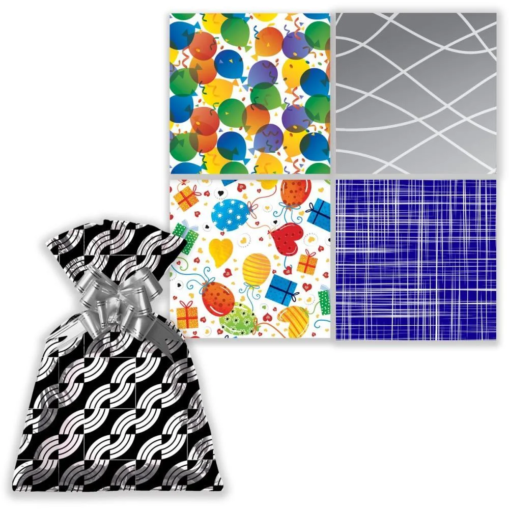 Saco Metalizado 50X70Cm Casual Sortido 50X69Cm (S) Gala Embalagens (Pct.c/50) - imagem 3