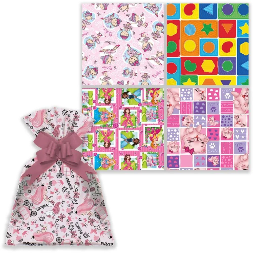 Saco Metalizado 50X70Cm Infantil Feminino 50X69Cm (S) Gala Embalagens (Pct.c/50) - imagem 3