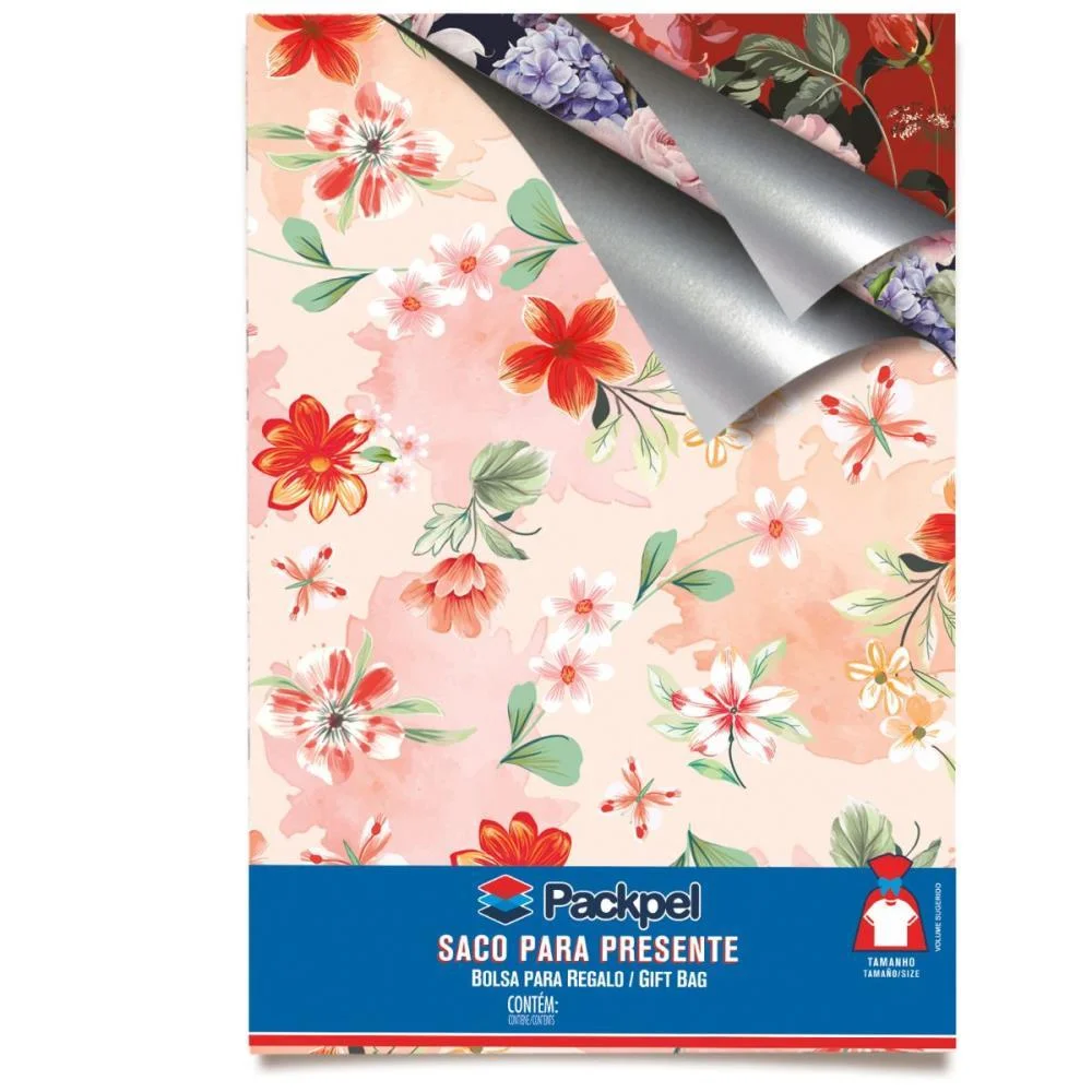 Saco Metalizado 35X55Cm Feminino Sortido Packpel C/ 100 Unidades - imagem 2