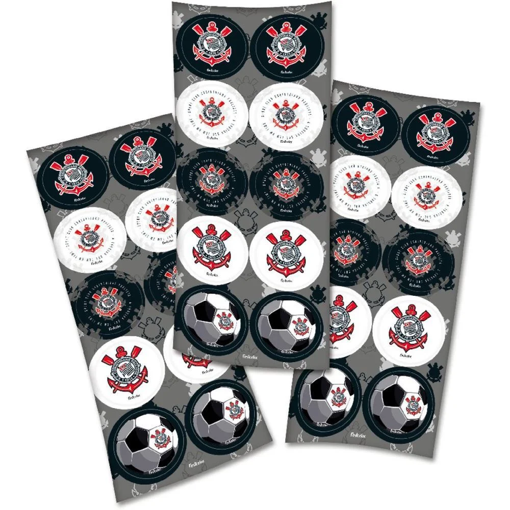 Adesivos Decorados Corinthians Festcolor (Pct.c/30) - imagem 3