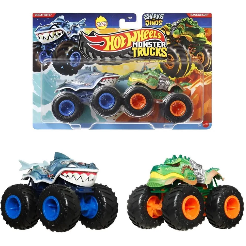 Hot Wheels Monster Trucks Veículo Escala 1:64 2-Pack (S) Mattel (Bl.c/02) - imagem 2