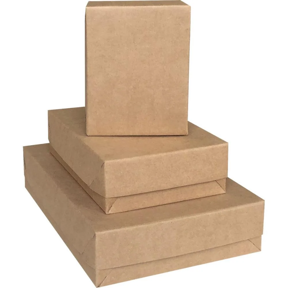 Caixa Para Presente Com Tampa Kraft Forte Grd.25,5X35X7,5Cm Cristina (Pct.c/10) - imagem 2